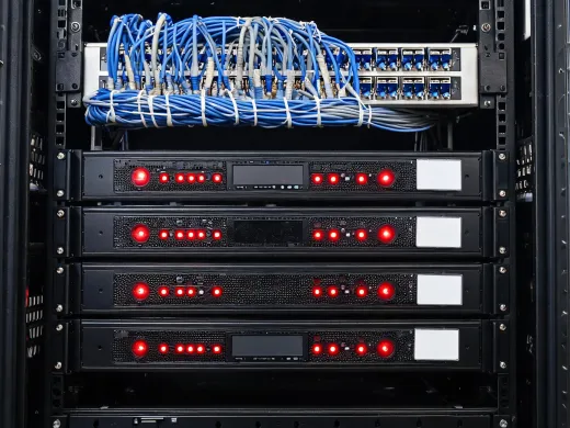Rack labels for professional audio system