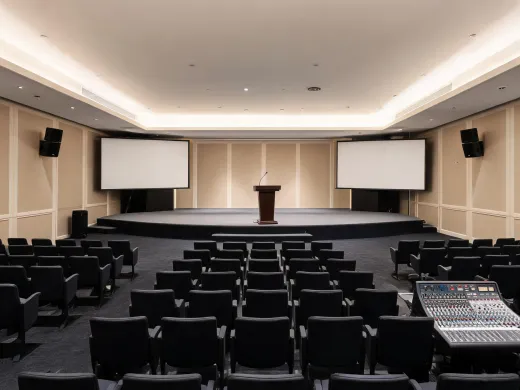 Corporate conference audio setup